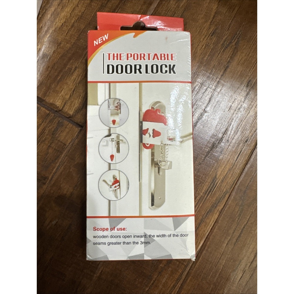 The Portable Door Lock Home Hotel Travel Dorm Security Interior Lock ~ New